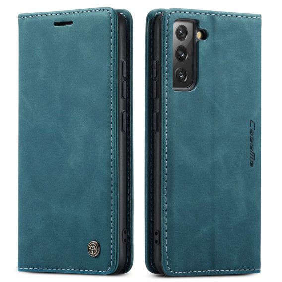 Pouzdro CASEME pro Samsung Galaxy S22 5G, Leather Wallet Case, zelené