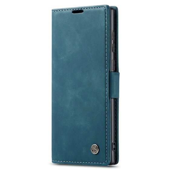 Pouzdro CASEME pro Samsung Galaxy S22 Ultra, Leather Wallet Case, zelené