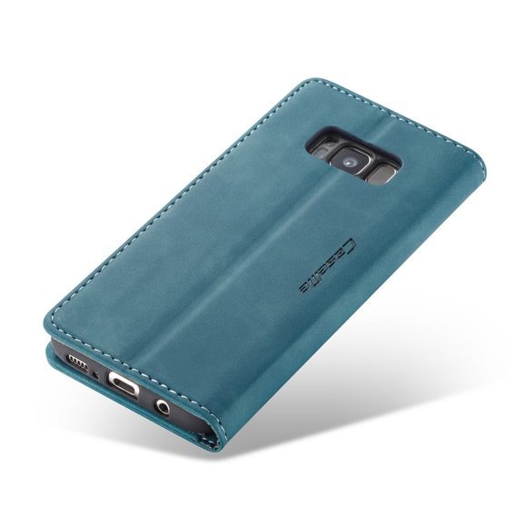 Pouzdro CASEME pro Samsung Galaxy S8, Leather Wallet Case, modré