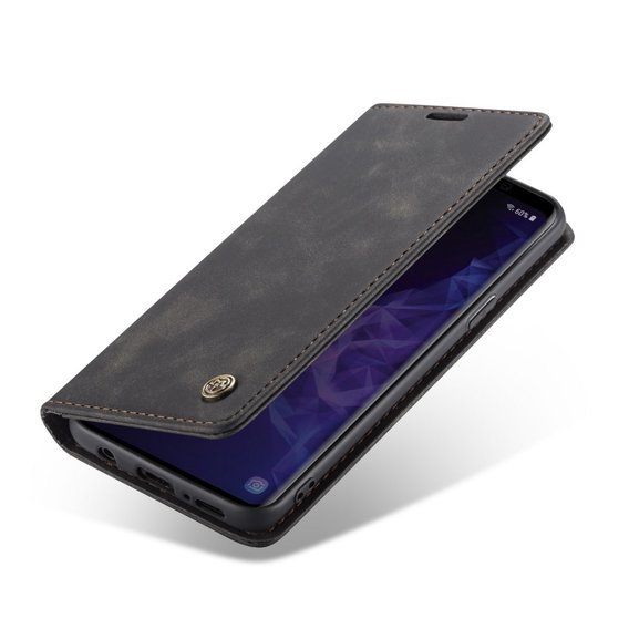 Pouzdro CASEME pro Samsung Galaxy S9, Leather Wallet Case, černé