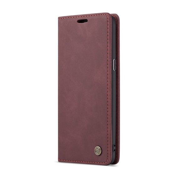 Pouzdro CASEME pro Samsung Galaxy S9 Plus, Leather Wallet Case, kaštanové