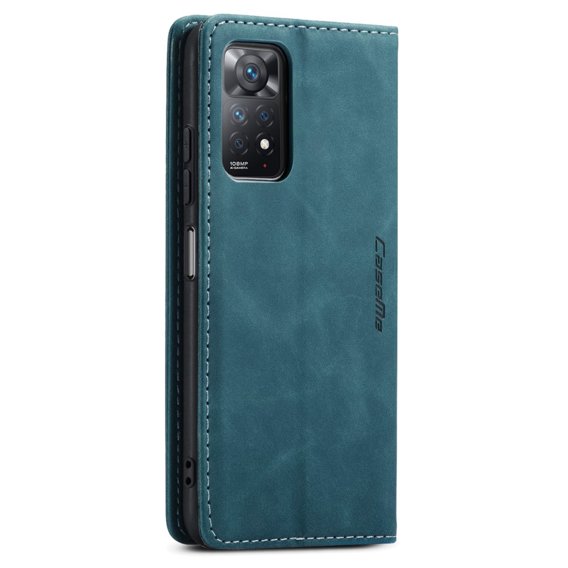 Pouzdro CASEME pro Xiaomi Redmi Note 11 Pro 4G/5G, Leather Wallet Case, zelené