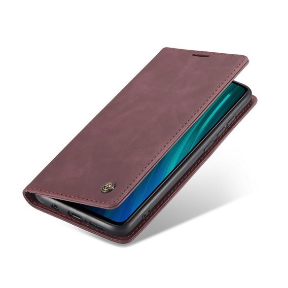 Pouzdro CASEME pro Xiaomi Redmi Note 8 Pro, Leather Wallet Case, červené