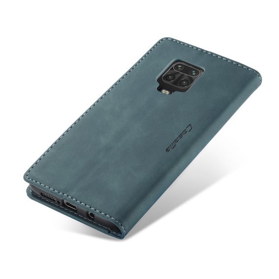 Pouzdro CASEME pro Xiaomi do Redmi Note 9s / 9 Pro, Leather Wallet Case, modré