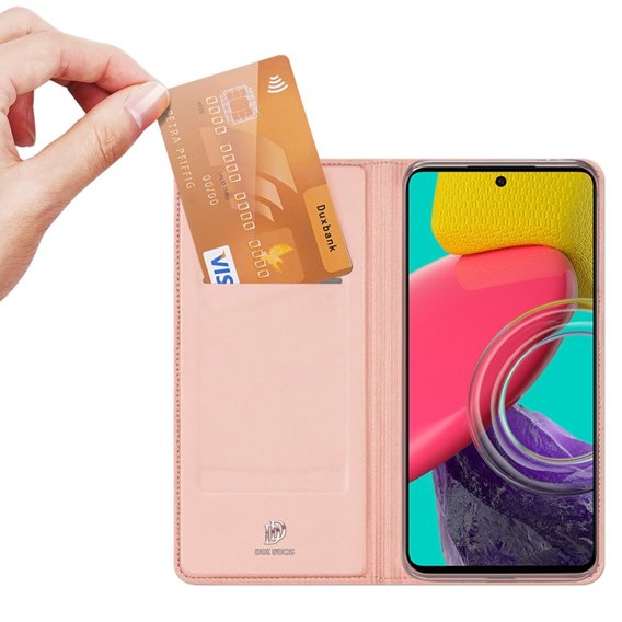 Pouzdro Dux Ducis pro Samsung Galaxy M53 5G, Skinpro, růžové rose gold