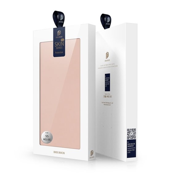 Pouzdro Dux Ducis pro Samsung Galaxy M53 5G, Skinpro, růžové rose gold