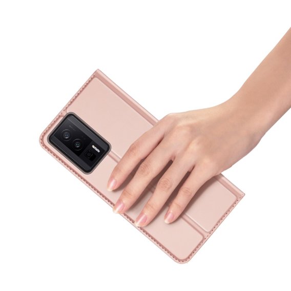 Pouzdro Dux Ducis pro Xiaomi Poco F5 Pro, Skinpro, růžové rose gold