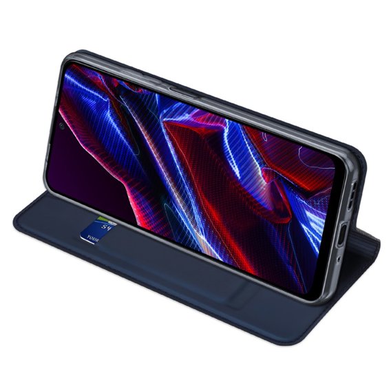 Pouzdro Dux Ducis pro Xiaomi Redmi Note 12 5G / POCO X5 5G, Skinpro, námořnicky modré