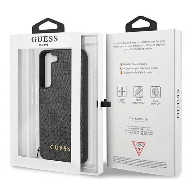 Pouzdro GUESS pro Samsung Galaxy S23+ Plus, 4G Charms Collection Hardcase, šedé