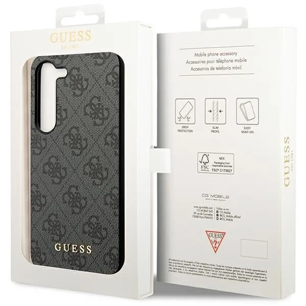 Pouzdro GUESS pro Samsung Galaxy S24+ Plus, 4G Charms Collection Hardcase, šedé