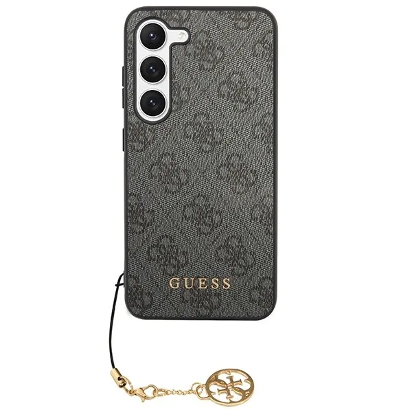 Pouzdro GUESS pro Samsung Galaxy S24+ Plus, 4G Charms Collection Hardcase, šedé