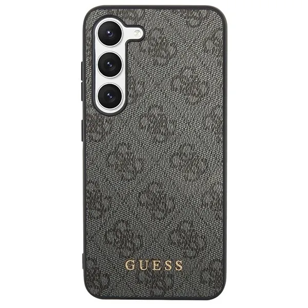 Pouzdro GUESS pro Samsung Galaxy S24+ Plus 4G Metal Gold Logo, šedé