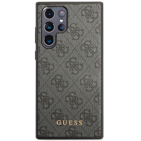 Pouzdro GUESS pro Samsung Galaxy S24 Ultra 4G Metal Gold Logo, šedé