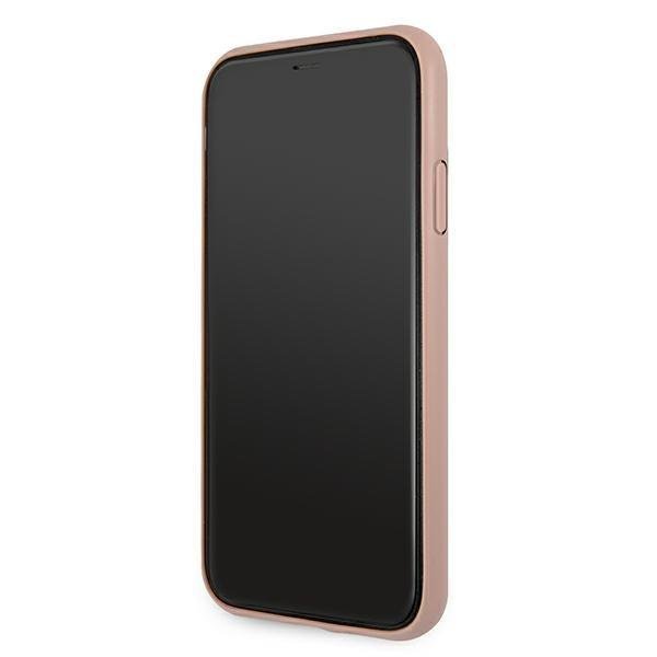 Pouzdro GUESS pro iPhone 11, 4G Big Metal Logo, růžové