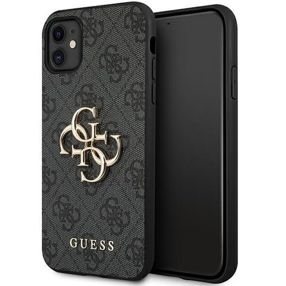 Pouzdro GUESS pro iPhone 11, 4G Big Metal Logo, šedé