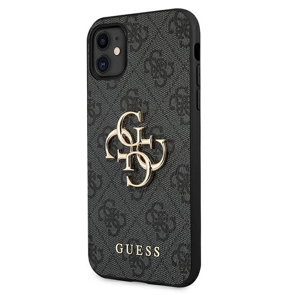 Pouzdro GUESS pro iPhone 11, 4G Big Metal Logo, šedé