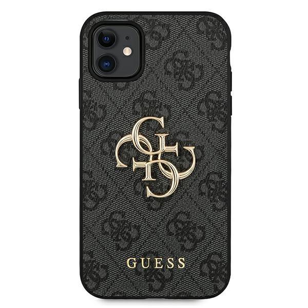 Pouzdro GUESS pro iPhone 11, 4G Big Metal Logo, šedé