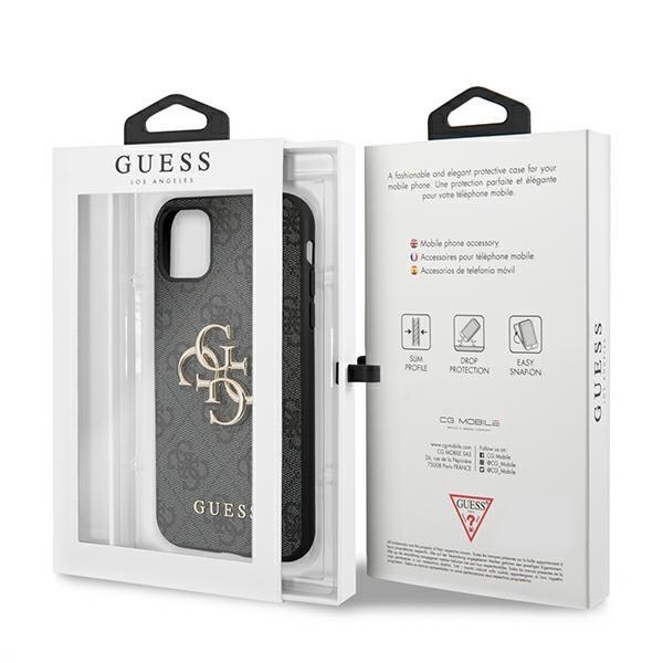 Pouzdro GUESS pro iPhone 11, 4G Big Metal Logo, šedé