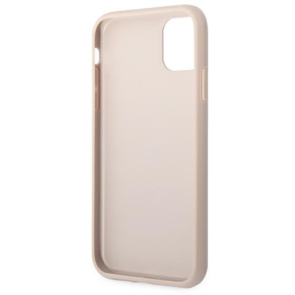 Pouzdro GUESS pro iPhone 11 4G Metal Gold Logo, růžové