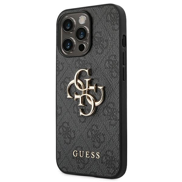 Pouzdro GUESS pro iPhone 14 Pro, 4G Big Metal Logo, šedé