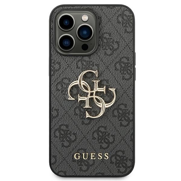 Pouzdro GUESS pro iPhone 14 Pro, 4G Big Metal Logo, šedé