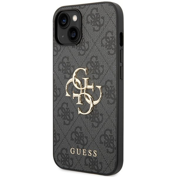 Pouzdro GUESS pro iPhone 15 Plus, 4G Big Metal Logo, šedé