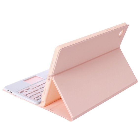 Pouzdro + klávesnice Samsung Galaxy Tab A8 10.5 X200 / X205, Touchpad, růžové rose gold