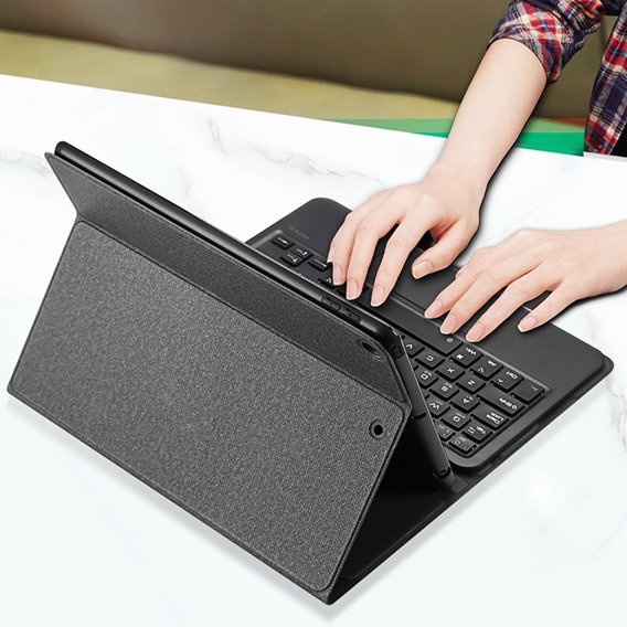 Pouzdro + klávesnice iPad 10.2 2021/2020/2019, Dux Ducis Magnetic Keyboard, černé