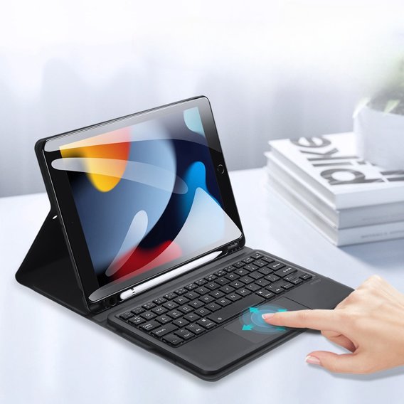 Pouzdro + klávesnice iPad 10.2 2021/2020/2019, Dux Ducis Magnetic Keyboard, černé