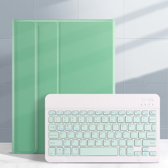 Pouzdro + klávesnice iPad 10.2 7/8/9 gen 2019/2020/2021, Keyboard Cover Pen Slot, zelené