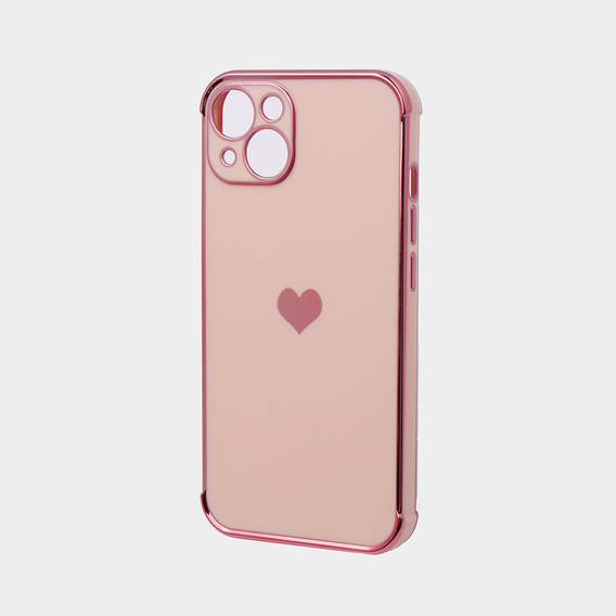 Pouzdro pro Apple iPhone 13, Electro heart, růžové rose gold