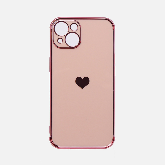 Pouzdro pro Apple iPhone 13, Electro heart, růžové rose gold