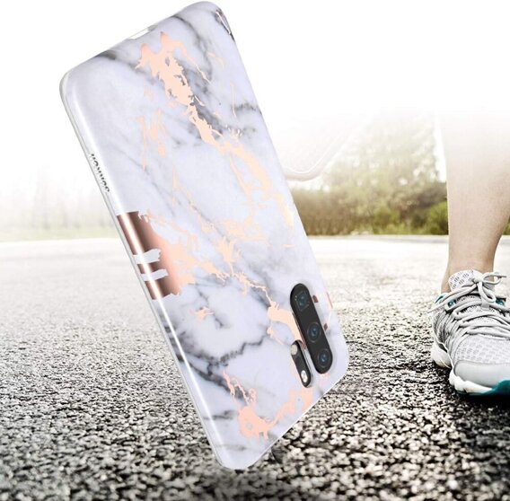 Pouzdro pro Huawei P30 Pro, Suritch Full Body Marble, bílé