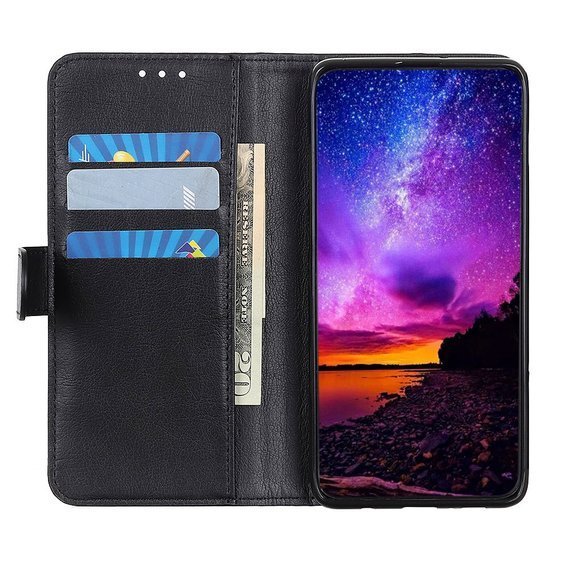 Pouzdro pro Huawei P40 Lite E, Wallet Litchi Leather, černé