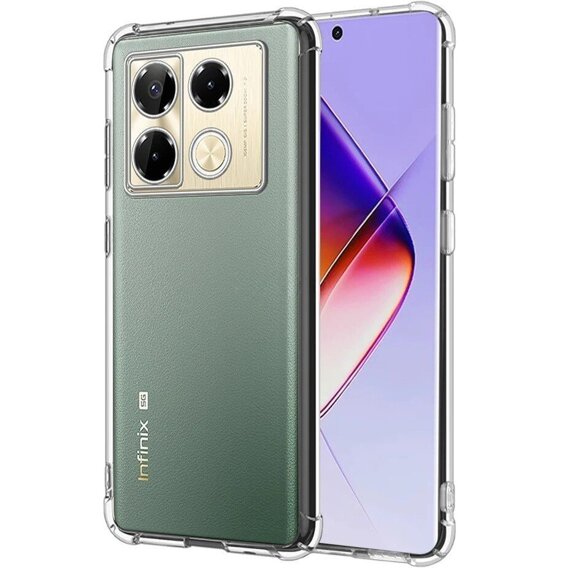 Pouzdro pro Infinix Note 40 Pro, Dropproof, průhledné