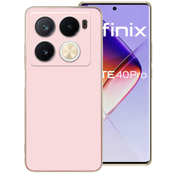 Pouzdro pro Infinix Note 40 Pro, Glamour CamShield, růžové rose gold