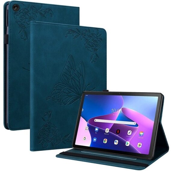 Pouzdro pro Lenovo Tab M10 Plus 10.6 Gen 3 TB-125F TB-128F, Butterfly, modré