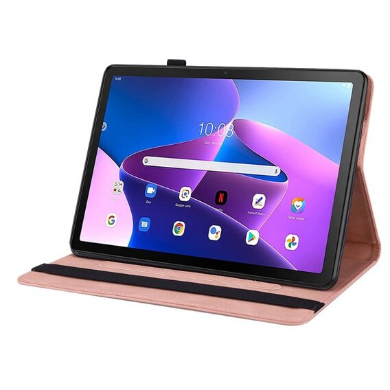 Pouzdro pro Lenovo Tab M10 Plus 10.6 Gen 3 TB-125F TB-128F, Butterfly, růžové