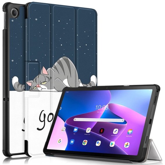 Pouzdro pro Lenovo Tab M10 Plus 10.6 TB-125F / TB-128F 3 Gen, Smartcase, sleeping cat