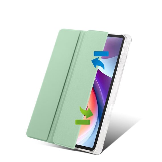 Pouzdro pro Lenovo Tab M11, Smartcase Hybrid, se slotem na stylus, zelené