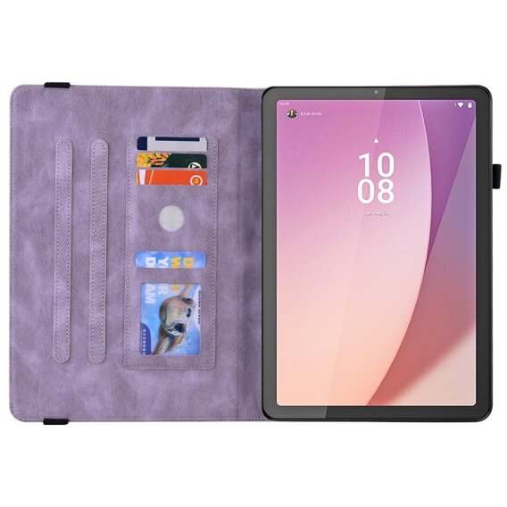 Pouzdro pro Lenovo Tab M9, Butterfly, fialové