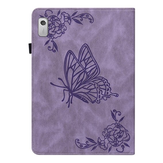 Pouzdro pro Lenovo Tab M9, Butterfly, fialové