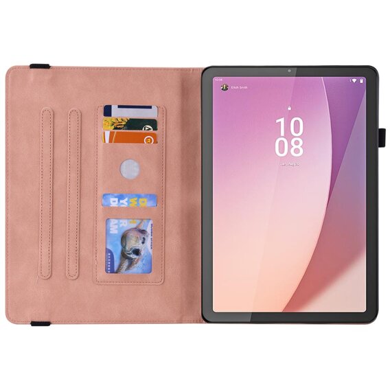 Pouzdro pro Lenovo Tab M9, Butterfly, růžové