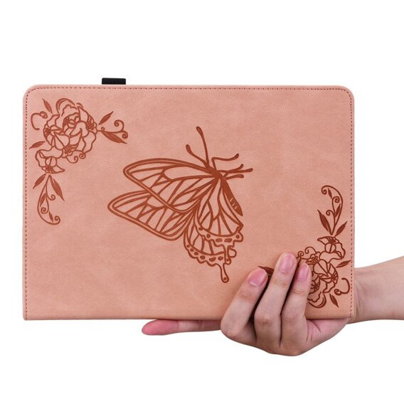 Pouzdro pro Lenovo Tab M9, Butterfly, růžové