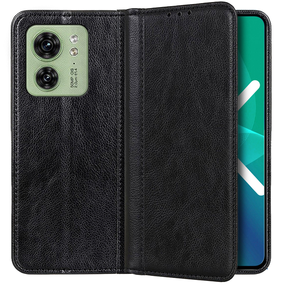 Pouzdro pro Motorola Edge 40 5G, Wallet Litchi Leather, černé