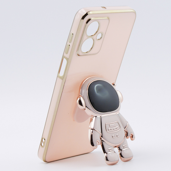 Pouzdro pro Motorola Moto G54 5G, Astronaut, růžové rose gold