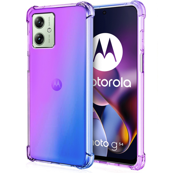 Pouzdro pro Motorola Moto G54 5G, Gradient Dropproof, Fialová / modrá