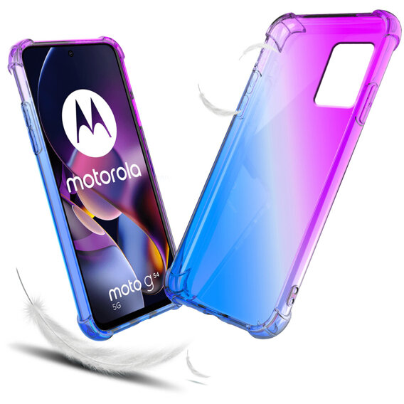 Pouzdro pro Motorola Moto G54 5G, Gradient Dropproof, Fialová / modrá