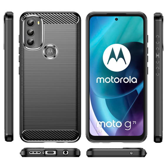 Pouzdro pro Motorola Moto G71 5G, Carbon, černé