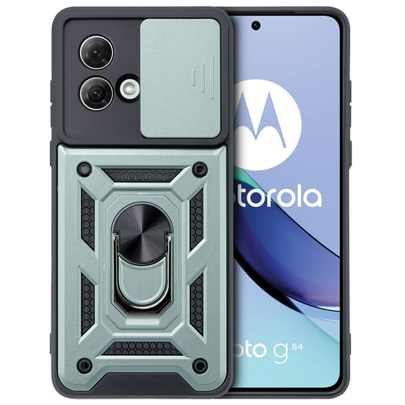 Pouzdro pro Motorola Moto G84 5G, CamShield Slide, zelený